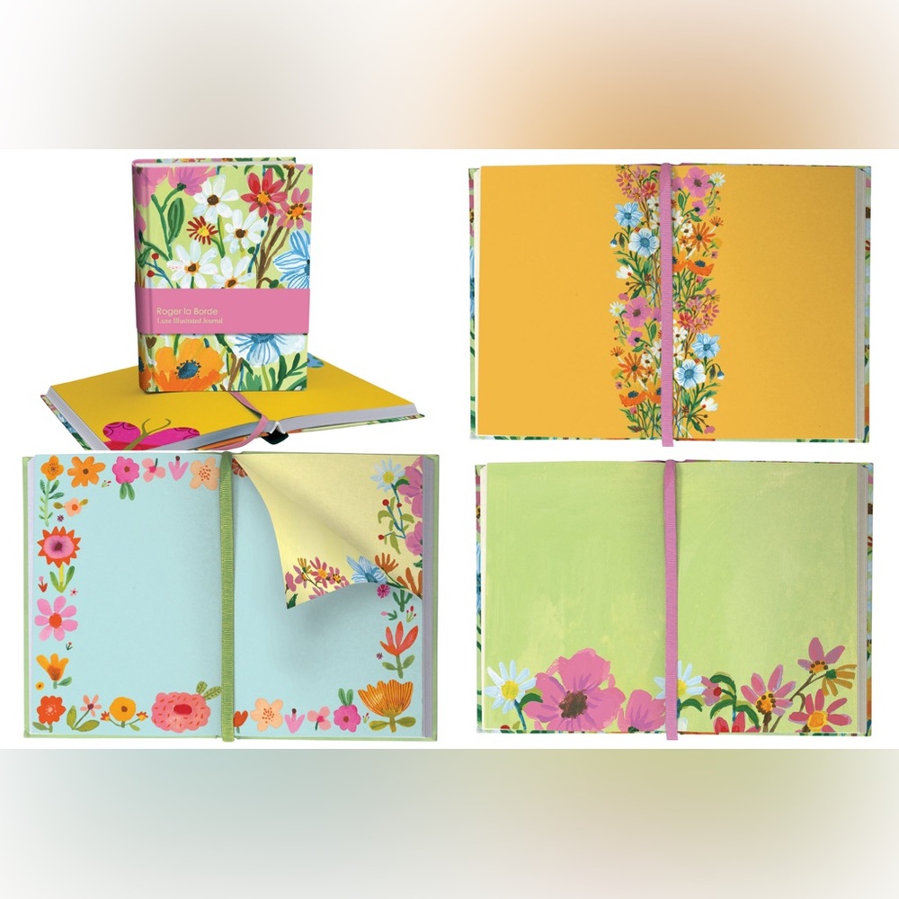 Illustrated Journal, Beautiful Bold Art, Flower Field – 272 Pages, Amazing Gift!